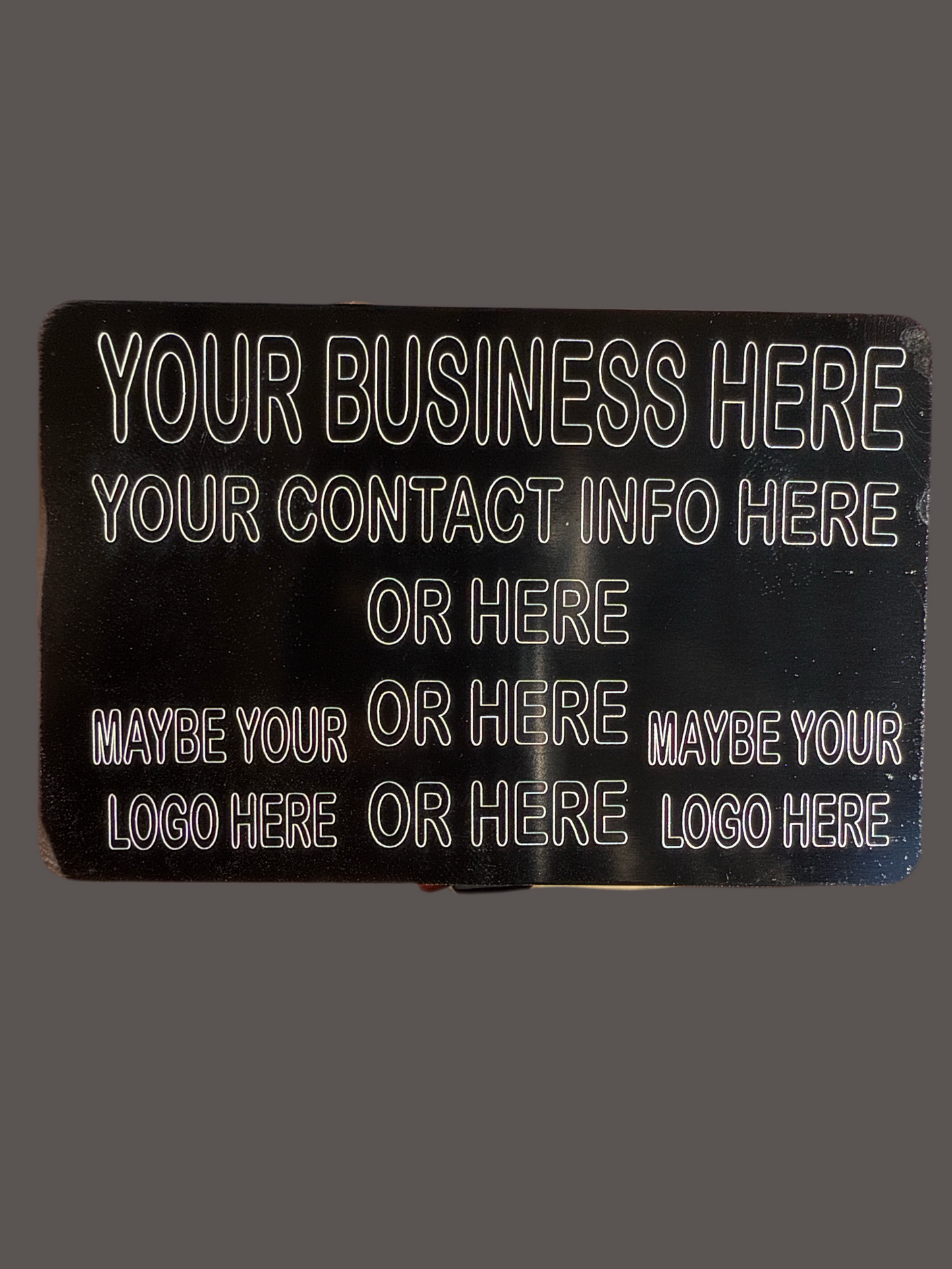 Custom Engraved Adonized Metal Business Cards