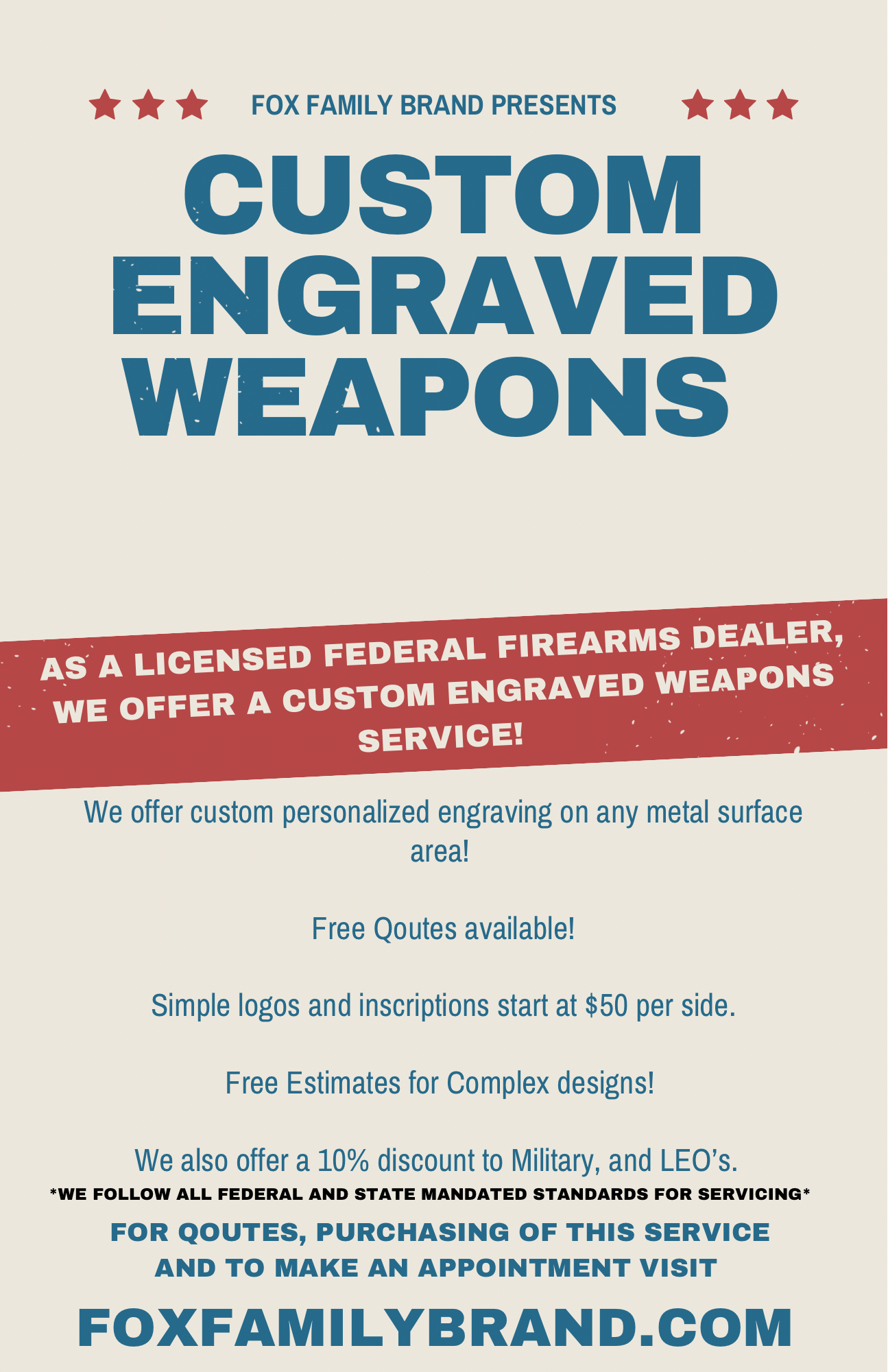 Engraved Weapons Service